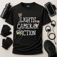 Lights Camera Action Film Director Cooling Performance Crew T-Shirt
