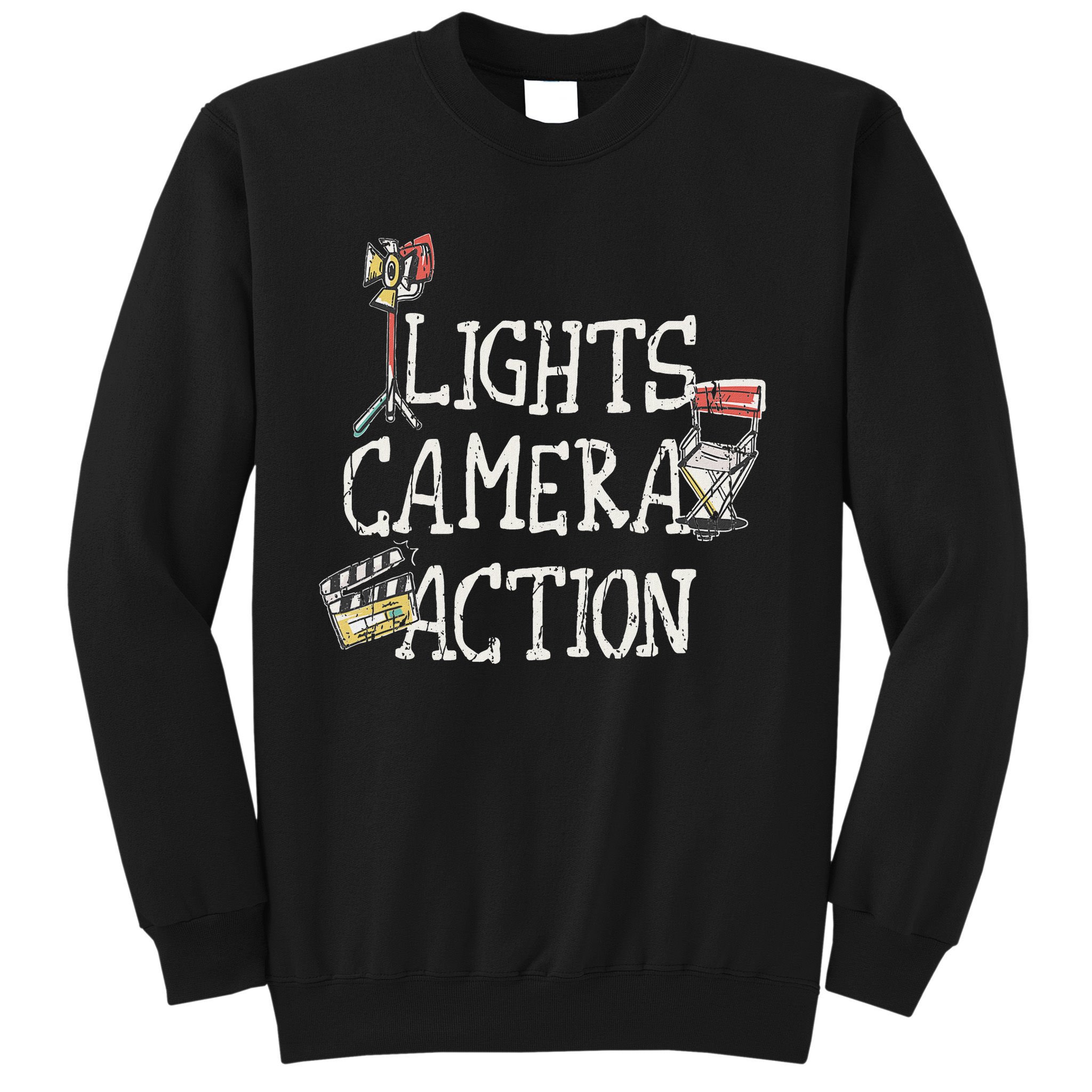 Lights Camera Action Film Director Sweatshirt