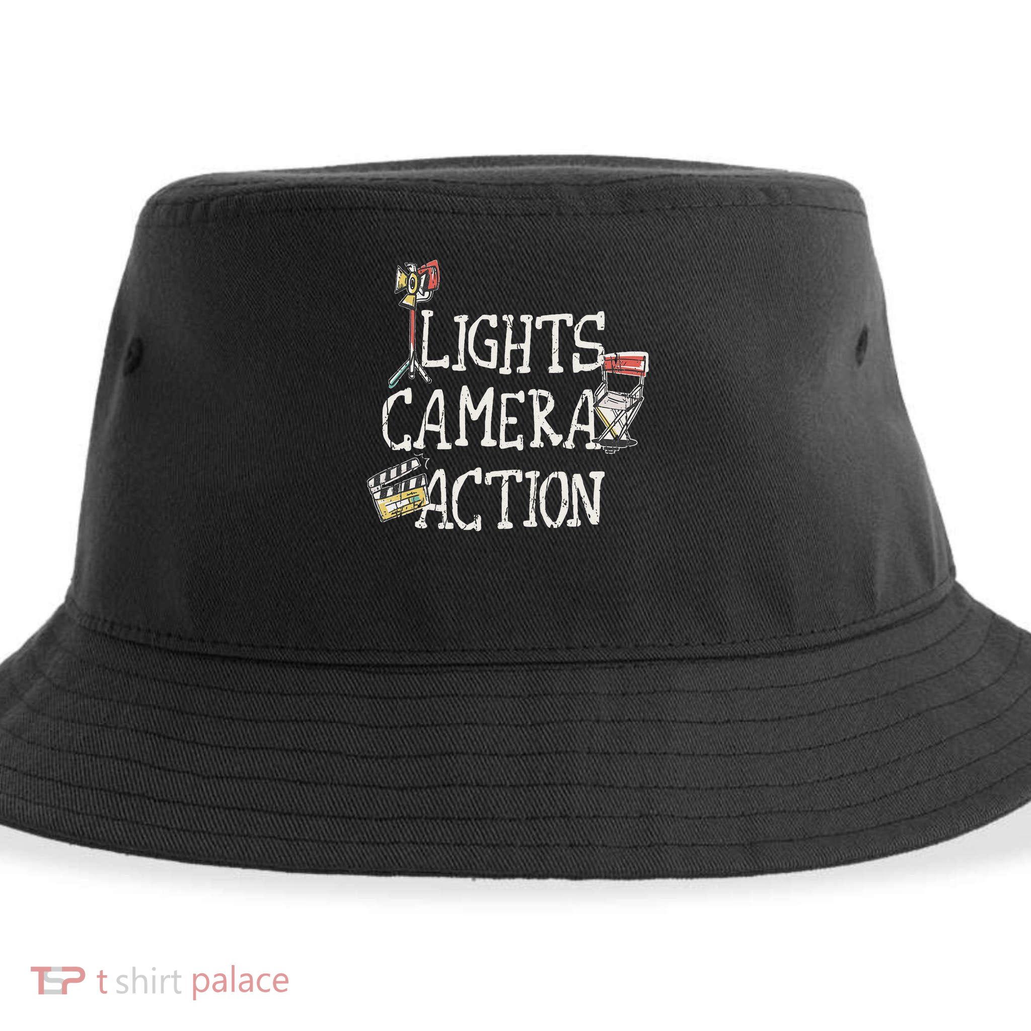 Lights Camera Action Film Director Sustainable Bucket Hat