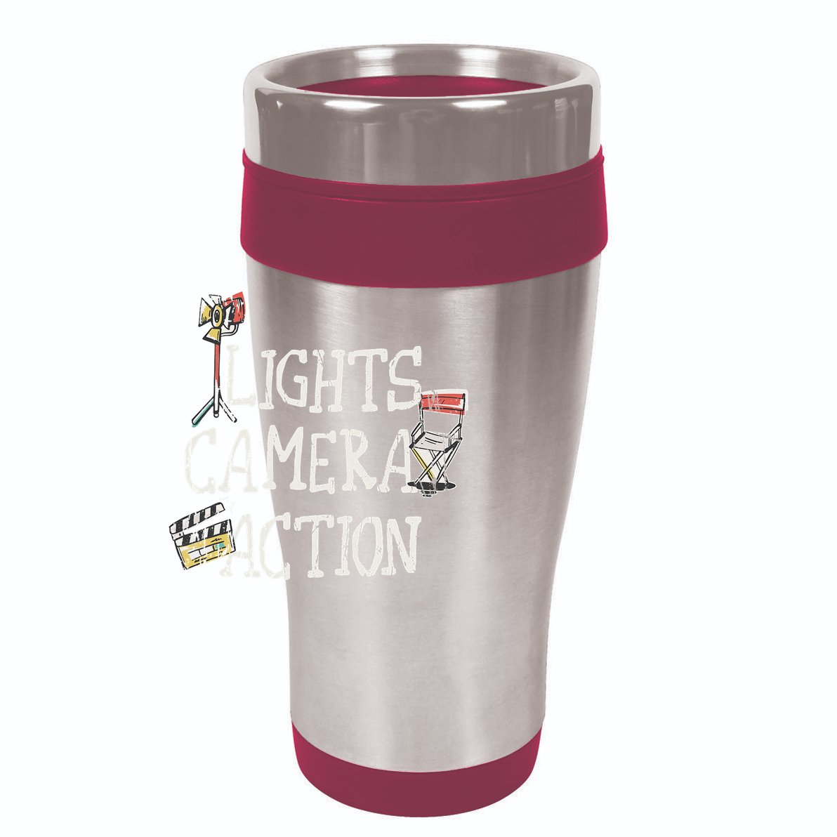 Lights Camera Action Film Director 15oz Campfire Ceramic Mug