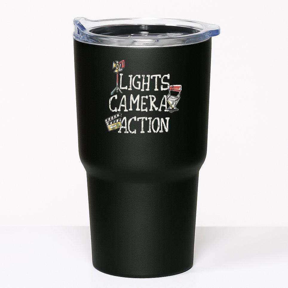 Lights Camera Action Film Director Tumbler