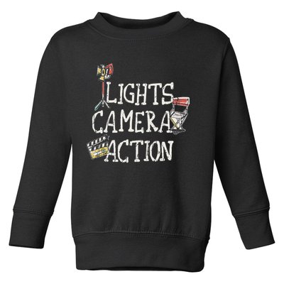 Lights Camera Action Film Director Toddler Sweatshirt