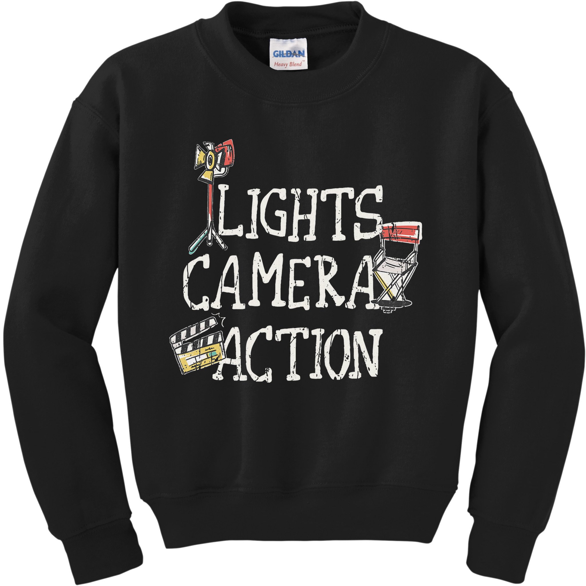 Lights Camera Action Film Director Kids Sweatshirt