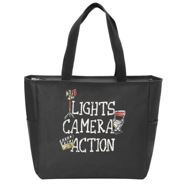 Lights Camera Action Film Director Zip Tote Bag