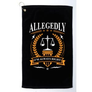 Lawyer Court Attorney Law School Student Gift Future Lawyers Gift Platinum Collection Golf Towel