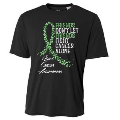 Liver Cancer Awareness Friends Fighter Warrior Support Cooling Performance Crew T-Shirt