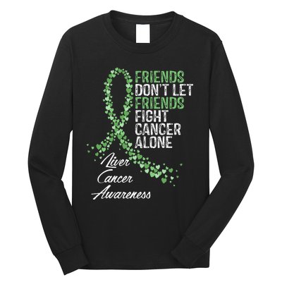 Liver Cancer Awareness Friends Fighter Warrior Support Long Sleeve Shirt