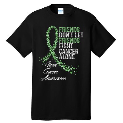 Liver Cancer Awareness Friends Fighter Warrior Support Tall T-Shirt