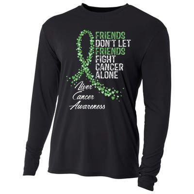 Liver Cancer Awareness Friends Fighter Warrior Support Cooling Performance Long Sleeve Crew