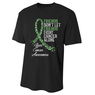 Liver Cancer Awareness Friends Fighter Warrior Support Performance Sprint T-Shirt