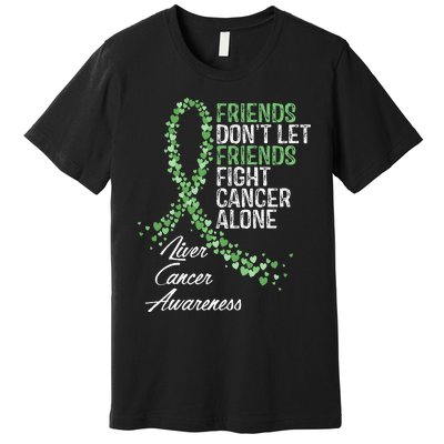 Liver Cancer Awareness Friends Fighter Warrior Support Premium T-Shirt