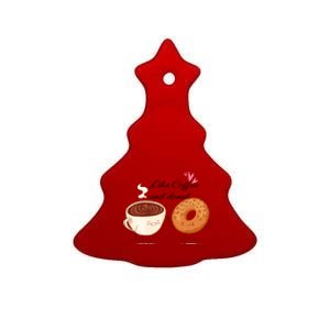 Like Coffee And Donut Love Valentines Day Couple Funny Gift Ceramic Tree Ornament