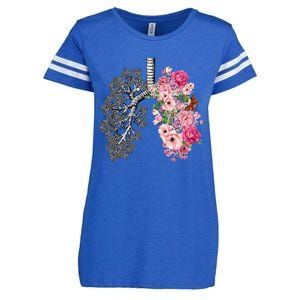 Lungs Cancer Awareness Bloomi Anatomy Classic Enza Ladies Jersey Football T-Shirt