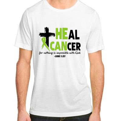 Lymphoma Cancer Awareness Heal Cancer Green Ribbon Adult ChromaSoft Performance T-Shirt