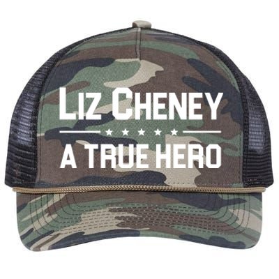 Liz Cheney A True Hero Retro Rope Trucker Hat Cap