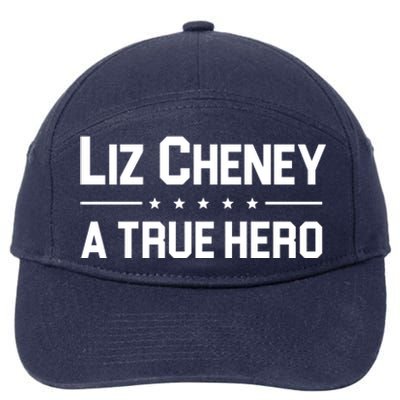 Liz Cheney A True Hero 7-Panel Snapback Hat