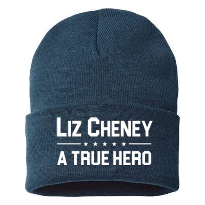 Liz Cheney A True Hero Sustainable Knit Beanie