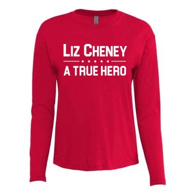 Liz Cheney A True Hero Womens Cotton Relaxed Long Sleeve T-Shirt