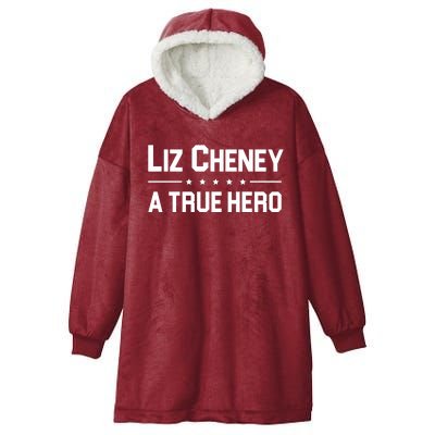 Liz Cheney A True Hero Hooded Wearable Blanket