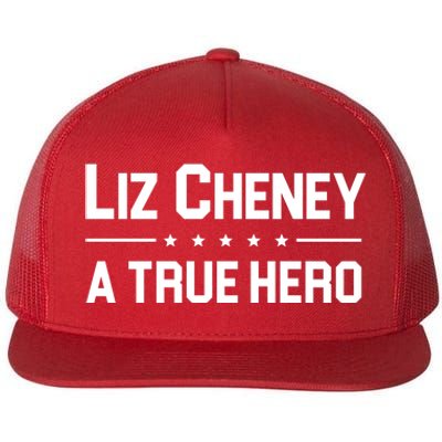 Liz Cheney A True Hero Flat Bill Trucker Hat