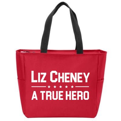 Liz Cheney A True Hero Zip Tote Bag