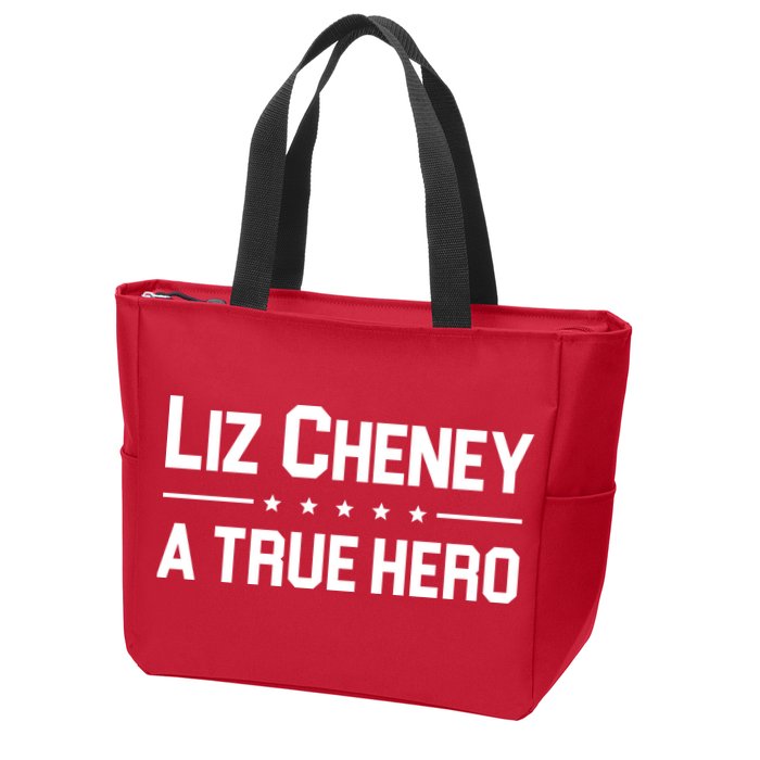 Liz Cheney A True Hero Zip Tote Bag