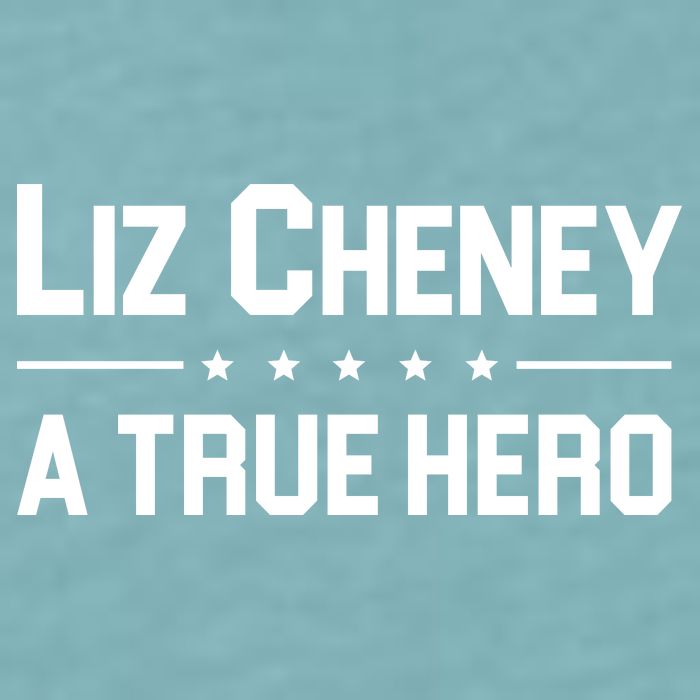 Liz Cheney A True Hero Sueded Cloud Jersey T-Shirt