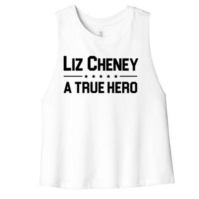 Liz Cheney A True Hero Women's Racerback Cropped Tank