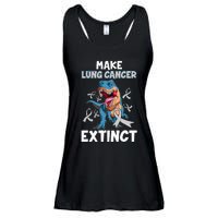 Lung Cancer Awareness Make Lung Cancer Extinct Ladies Essential Flowy Tank