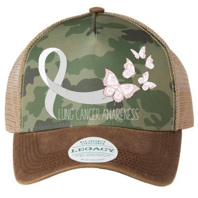 Lung Cancer Awareness Butterfly Carcinoma Ribbon Legacy Tie Dye Trucker Hat