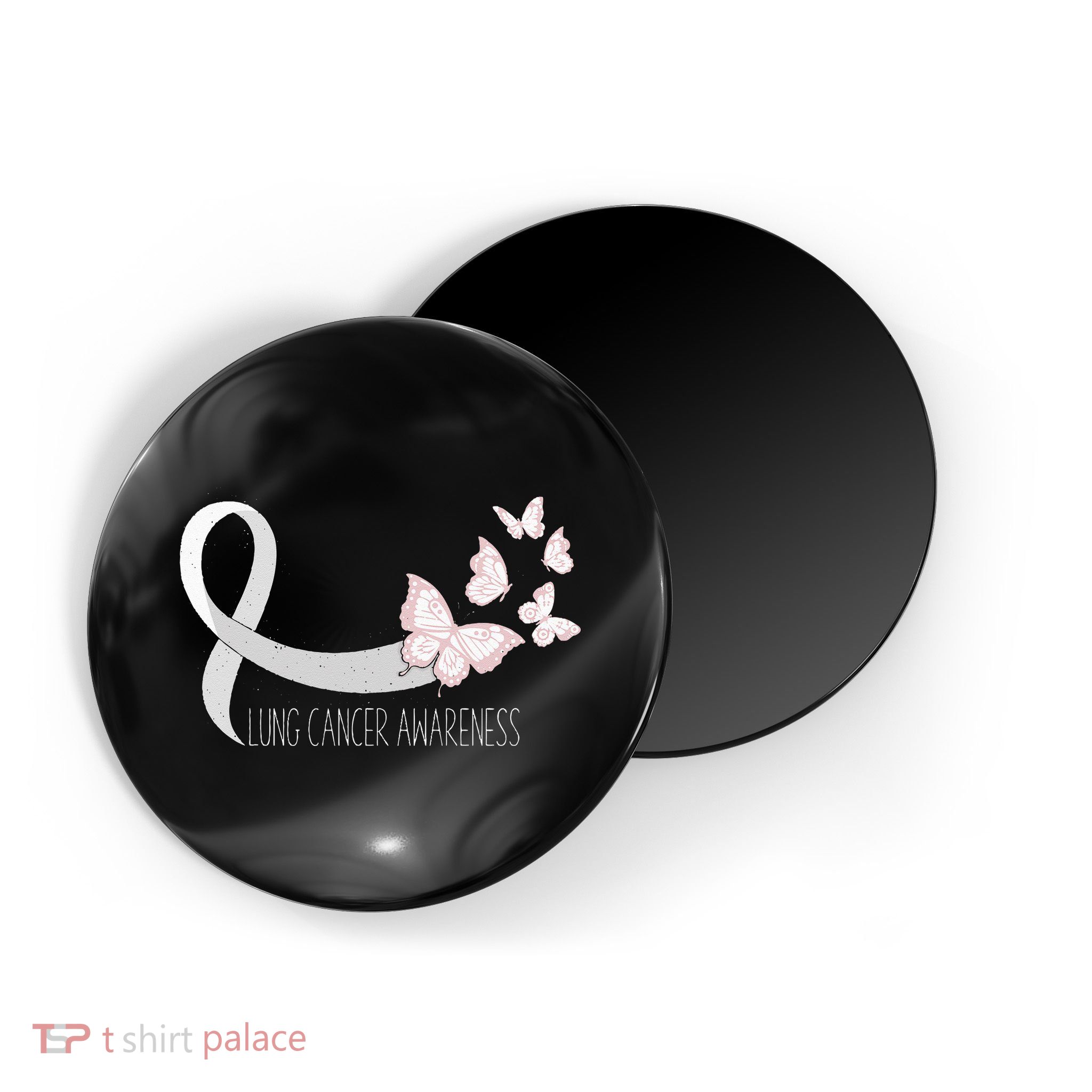 Lung Cancer Awareness Butterfly Carcinoma Ribbon Magnet