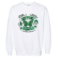 Liver Cancer Awareness Support Squad Butterfly Garment-Dyed Sweatshirt