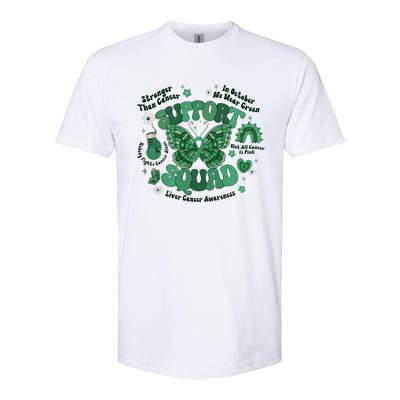 Liver Cancer Awareness Support Squad Butterfly Softstyle CVC T-Shirt