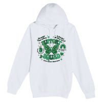 Liver Cancer Awareness Support Squad Butterfly Premium Pullover Hoodie