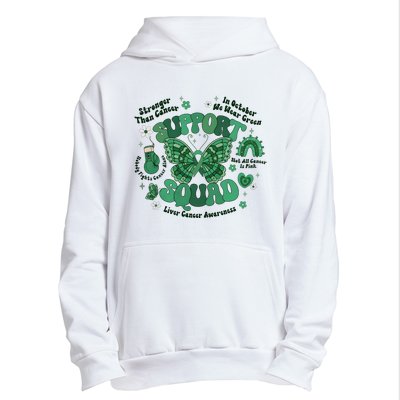 Liver Cancer Awareness Support Squad Butterfly Urban Pullover Hoodie