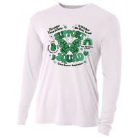 Liver Cancer Awareness Support Squad Butterfly Cooling Performance Long Sleeve Crew