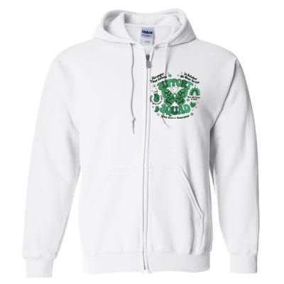 Liver Cancer Awareness Support Squad Butterfly Full Zip Hoodie