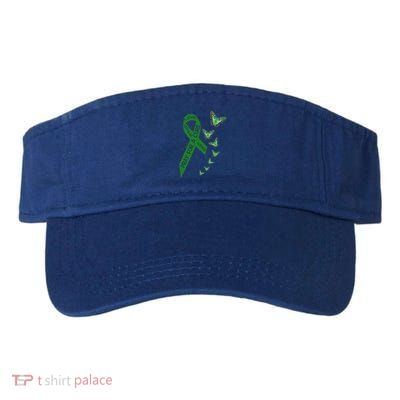 Liver Cancer Awareness Green Ribbon Religious Butterflies Gift Visor