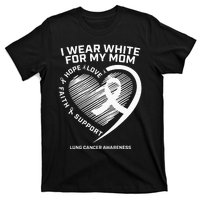 Lung Cancer Awareness Gifts Mom Lung Cancer Ribbon T-Shirt