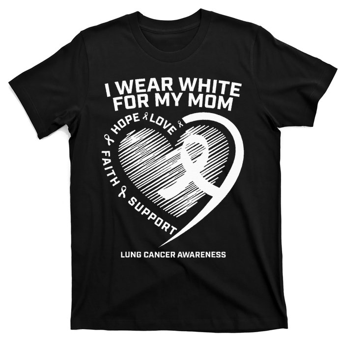 Lung Cancer Awareness Gifts Mom Lung Cancer Ribbon T-Shirt