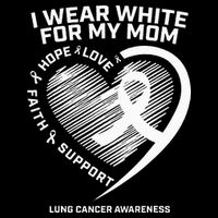 Lung Cancer Awareness Gifts Mom Lung Cancer Ribbon Kids T-Shirt
