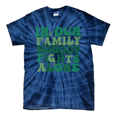 Liver Cancer Awareness In Our Family Nobody Fights Alone Tie-Dye T-Shirt