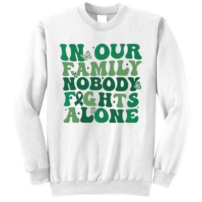 Liver Cancer Awareness In Our Family Nobody Fights Alone Sweatshirt