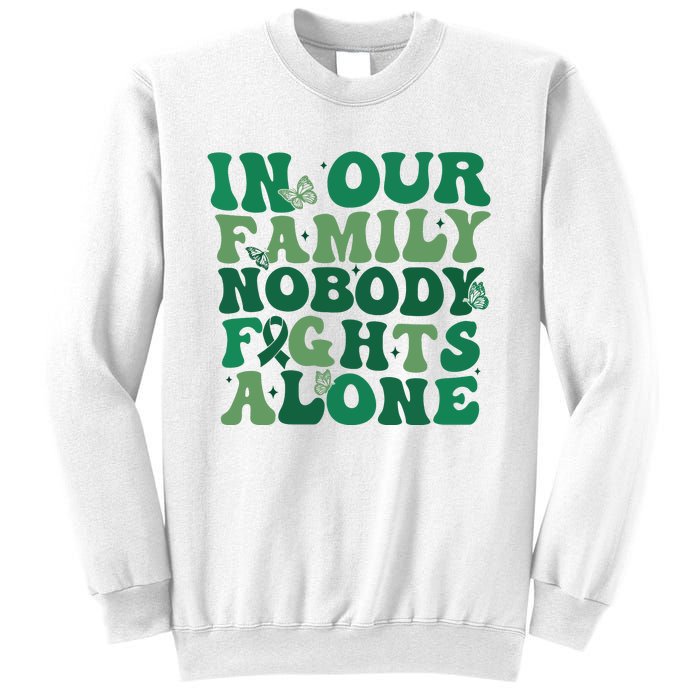 Liver Cancer Awareness In Our Family Nobody Fights Alone Sweatshirt