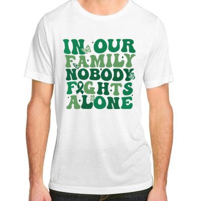 Liver Cancer Awareness In Our Family Nobody Fights Alone Adult ChromaSoft Performance T-Shirt