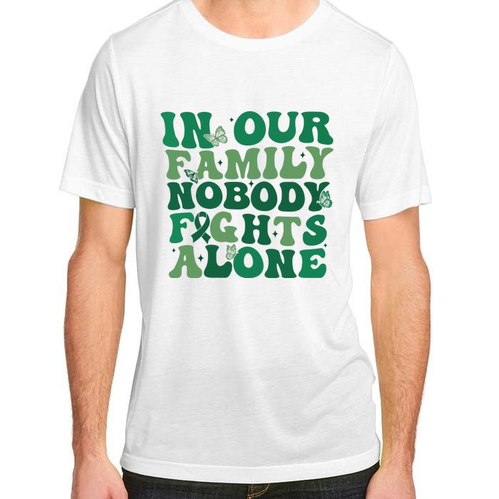 Liver Cancer Awareness In Our Family Nobody Fights Alone Adult ChromaSoft Performance T-Shirt