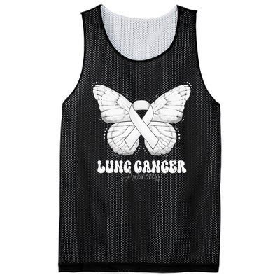 Lung Cancer Awareness Month White Ribbon Butterfly Mesh Reversible Basketball Jersey Tank