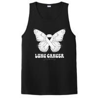 Lung Cancer Awareness Month White Ribbon Butterfly PosiCharge Competitor Tank