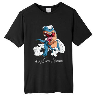 Lung Cancer Awareness Month White Ribbon Trex Tall Fusion ChromaSoft Performance T-Shirt