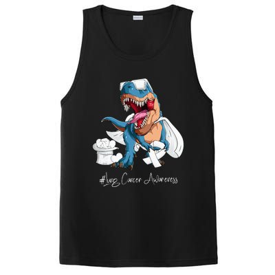 Lung Cancer Awareness Month White Ribbon Trex PosiCharge Competitor Tank